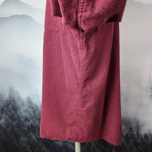 Land's End Big Casual Button Down Maroon Cotton Shirt | Men's XXL/T - Picture 7 of 15